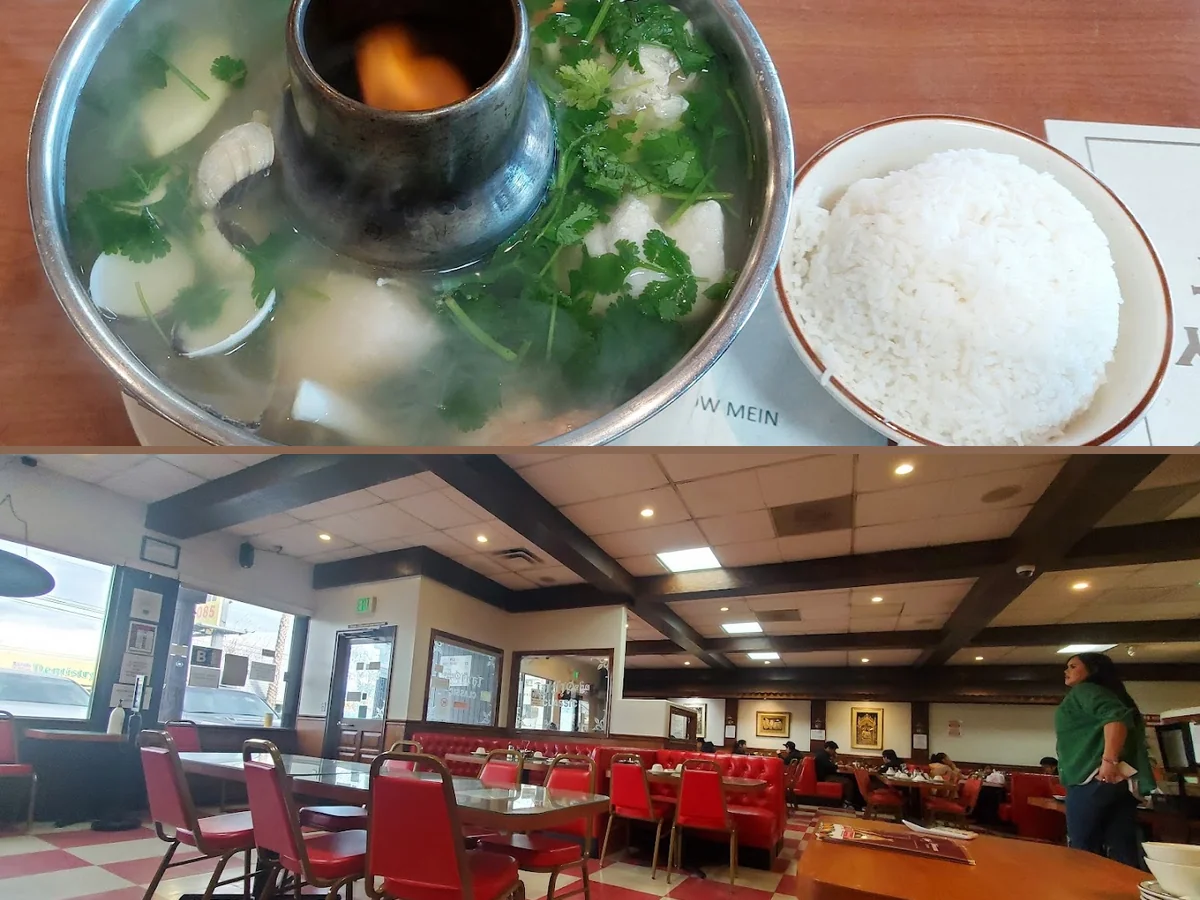 Warm interior with a homey restaurant feel.